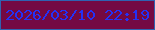 文字の大きさ：5、枠の色：2f62b1、背景の色：740943、文字の色：2431f7 無料ブログパーツのブログ時計