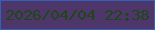 文字の大きさ：5、枠の色：2f62b9、背景の色：4e356a、文字の色：1d4717 無料ブログパーツのブログ時計
