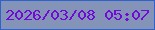 文字の大きさ：5、枠の色：2f62cc、背景の色：8394b8、文字の色：700ad4 無料ブログパーツのブログ時計