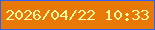 文字の大きさ：4、枠の色：2f62f1、背景の色：e87807、文字の色：fdf9a0 無料ブログパーツのブログ時計