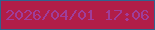 文字の大きさ：3、枠の色：2f638e、背景の色：b11d48、文字の色：9f3d9a 無料ブログパーツのブログ時計