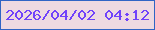 文字の大きさ：4、枠の色：2f64c5、背景の色：edd9e1、文字の色：7042fa 無料ブログパーツのブログ時計