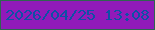 文字の大きさ：5、枠の色：2f6550、背景の色：911ab9、文字の色：0e50a6 無料ブログパーツのブログ時計