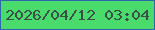 文字の大きさ：2、枠の色：2f66ad、背景の色：49db6b、文字の色：3b4f49 無料ブログパーツのブログ時計