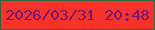 文字の大きさ：2、枠の色：2f6741、背景の色：f73329、文字の色：6f1877 無料ブログパーツのブログ時計