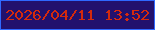 文字の大きさ：2、枠の色：2f69ff、背景の色：22116d、文字の色：d52a0d 無料ブログパーツのブログ時計