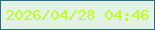 文字の大きさ：5、枠の色：2f6c81、背景の色：e2f2e5、文字の色：befc24 無料ブログパーツのブログ時計