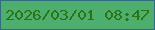 文字の大きさ：1、枠の色：2f6d81、背景の色：4eae6d、文字の色：287416 無料ブログパーツのブログ時計