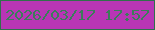 文字の大きさ：2、枠の色：2f704c、背景の色：b835b5、文字の色：3b7d5a 無料ブログパーツのブログ時計