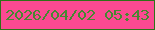 文字の大きさ：3、枠の色：2f7218、背景の色：fc4992、文字の色：478831 無料ブログパーツのブログ時計