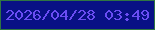 文字の大きさ：5、枠の色：2f7542、背景の色：081085、文字の色：6a4df3 無料ブログパーツのブログ時計