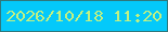 文字の大きさ：2、枠の色：2f787c、背景の色：04c9fa、文字の色：c1f182 無料ブログパーツのブログ時計