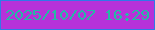 文字の大きさ：2、枠の色：2f79e8、背景の色：b632d9、文字の色：25b9a5 無料ブログパーツのブログ時計