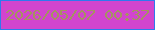 文字の大きさ：5、枠の色：2f79ee、背景の色：d245ce、文字の色：a59360 無料ブログパーツのブログ時計