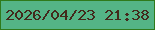 文字の大きさ：2、枠の色：2f7a1b、背景の色：54b486、文字の色：43291c 無料ブログパーツのブログ時計