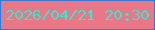 文字の大きさ：2、枠の色：2f7bd7、背景の色：e97787、文字の色：3ee4cb 無料ブログパーツのブログ時計