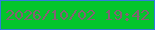 文字の大きさ：1、枠の色：2f7cdc、背景の色：03c52c、文字の色：856074 無料ブログパーツのブログ時計
