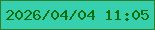 文字の大きさ：4、枠の色：2f7e2e、背景の色：37d0ae、文字の色：066f0a 無料ブログパーツのブログ時計
