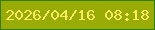 文字の大きさ：1、枠の色：2f7f05、背景の色：99ab05、文字の色：faea61 無料ブログパーツのブログ時計