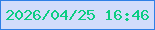 文字の大きさ：2、枠の色：2f7fe6、背景の色：d2dcfb、文字の色：0acd82 無料ブログパーツのブログ時計