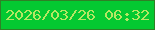 文字の大きさ：1、枠の色：2f8026、背景の色：04c931、文字の色：b4e762 無料ブログパーツのブログ時計