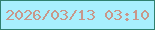 文字の大きさ：3、枠の色：2f806e、背景の色：a8effd、文字の色：c8978a 無料ブログパーツのブログ時計