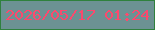 文字の大きさ：4、枠の色：2f813d、背景の色：6c9293、文字の色：fc496d 無料ブログパーツのブログ時計