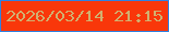 文字の大きさ：2、枠の色：2f82e2、背景の色：f9370a、文字の色：d1b070 無料ブログパーツのブログ時計