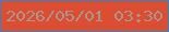 文字の大きさ：4、枠の色：2f84ca、背景の色：db4e31、文字の色：ab928e 無料ブログパーツのブログ時計