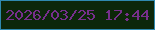 文字の大きさ：3、枠の色：2f89af、背景の色：0c270a、文字の色：762f8c 無料ブログパーツのブログ時計