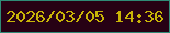 文字の大きさ：3、枠の色：2f8b76、背景の色：270114、文字の色：c8b507 無料ブログパーツのブログ時計