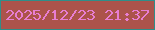 文字の大きさ：3、枠の色：2f8e89、背景の色：ac534b、文字の色：e87ed3 無料ブログパーツのブログ時計