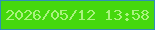 文字の大きさ：4、枠の色：2f90b5、背景の色：45d80d、文字の色：a9f37e 無料ブログパーツのブログ時計