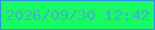 文字の大きさ：3、枠の色：2f93e3、背景の色：17fa63、文字の色：43b3c8 無料ブログパーツのブログ時計
