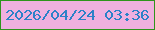 文字の大きさ：4、枠の色：2f941c、背景の色：f0b0df、文字の色：2c81c8 無料ブログパーツのブログ時計