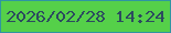 文字の大きさ：1、枠の色：2f95a1、背景の色：55d049、文字の色：2c4b5f 無料ブログパーツのブログ時計