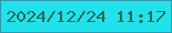 文字の大きさ：5、枠の色：2f99af、背景の色：21e2ea、文字の色：2a6854 無料ブログパーツのブログ時計