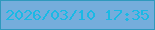 文字の大きさ：1、枠の色：2f99bd、背景の色：75addc、文字の色：1ab9e5 無料ブログパーツのブログ時計