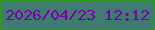 文字の大きさ：4、枠の色：2f9a1b、背景の色：3f7b70、文字の色：7900a2 無料ブログパーツのブログ時計