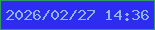 文字の大きさ：1、枠の色：2f9a62、背景の色：2d2cf1、文字の色：8cb5f2 無料ブログパーツのブログ時計
