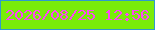 文字の大きさ：1、枠の色：2f9acd、背景の色：79ec0a、文字の色：ff46f6 無料ブログパーツのブログ時計