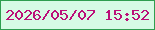 文字の大きさ：3、枠の色：2f9e4f、背景の色：d7fbe5、文字の色：bb0f79 無料ブログパーツのブログ時計