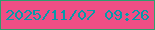 文字の大きさ：2、枠の色：2f9e6e、背景の色：f04e85、文字の色：069aaa 無料ブログパーツのブログ時計