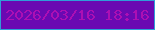 文字の大きさ：2、枠の色：2f9ed8、背景の色：6a09b2、文字の色：ac0fb4 無料ブログパーツのブログ時計