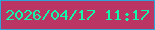 文字の大きさ：2、枠の色：2fa4d7、背景の色：ba3563、文字の色：10faa7 無料ブログパーツのブログ時計