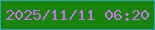文字の大きさ：1、枠の色：2fa6b6、背景の色：18840c、文字の色：cc70ef 無料ブログパーツのブログ時計