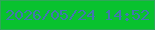 文字の大きさ：1、枠の色：2fa758、背景の色：08c22e、文字の色：4277ae 無料ブログパーツのブログ時計