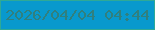 文字の大きさ：1、枠の色：2fa996、背景の色：0899cd、文字の色：30807e 無料ブログパーツのブログ時計