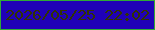 文字の大きさ：4、枠の色：2faa35、背景の色：2001b7、文字の色：323304 無料ブログパーツのブログ時計