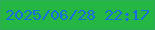 文字の大きさ：1、枠の色：2fab58、背景の色：24b743、文字の色：186be3 無料ブログパーツのブログ時計
